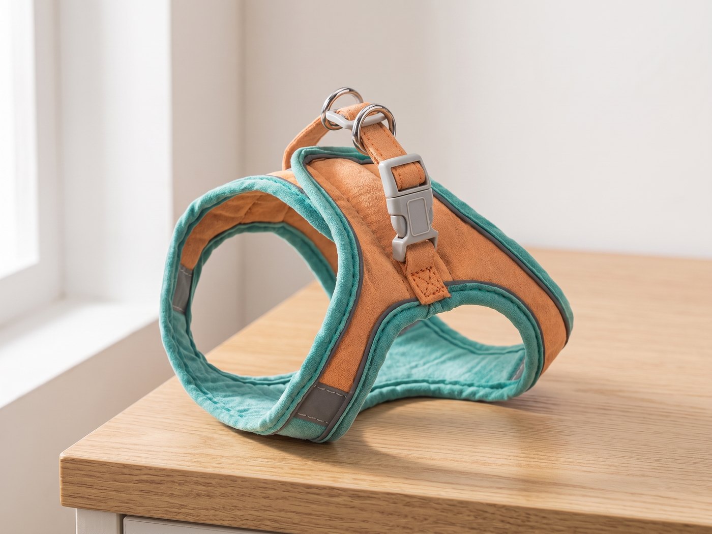 Harnais gilet Pelux pour chat, coupe enveloppante en velours