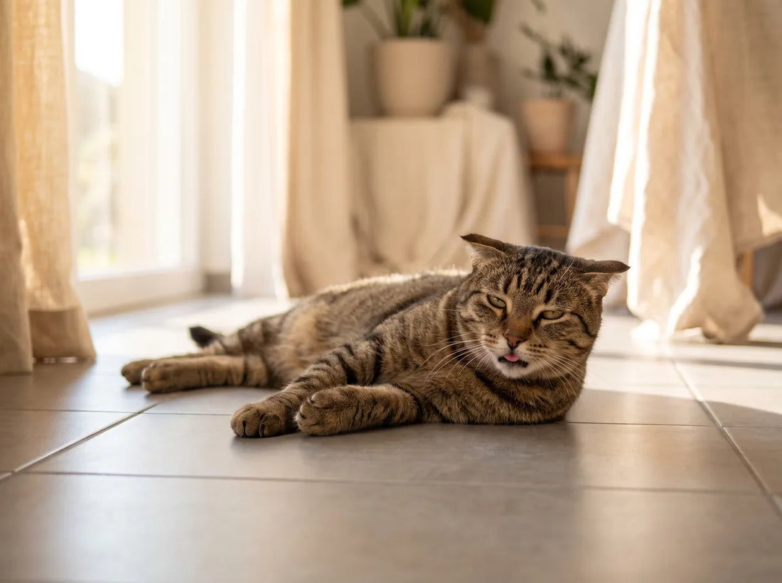 Chat haletant, un des premiers signes de coup de chaleur