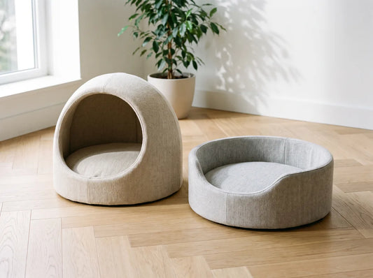 Couchage fermé et panier ouvert pour chat comparés