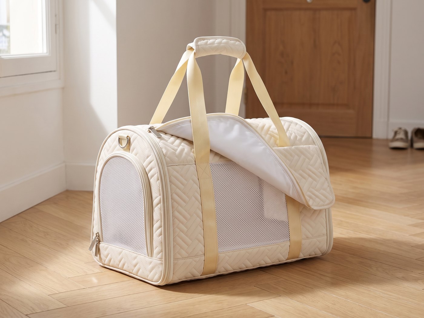 Les deux formats du sac de transport matelassé Pelux : version sac à dos et version portée main